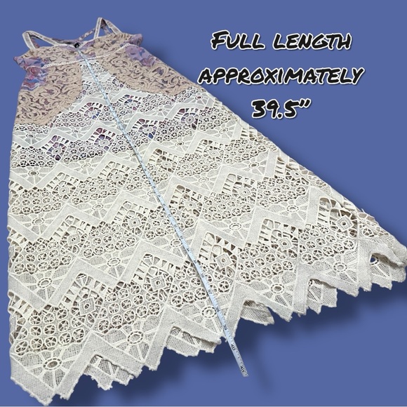 πHP!π EUC Free People Still Life Lace Strappy Midi Dress. Size 2 π - Picture 8 of 14